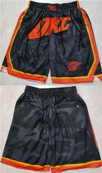 Men%27s Oklahoma City Thunder Black City Edition Shorts (Run Small)->chicago bulls->NBA Jersey